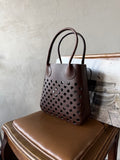 26ss<BR>CristaSeya クリスタセヤ<br>" POLKA DOTS SQUARED <BR>  HANDBAG " <br>スクエアハンドバッグ<BR>【22PA-26-SQ】【MEN'S/WOMEN'S】