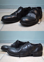 GUIDI グイディ  <BR>CLASSIC DERBY SHOES / SOLE LEATHER/クラシックダービーシューズ<br>"HORSE FULL GRAIN"LINED BLKT 【992X HORSE FULL GRAIN】<BR>【MEN'S】