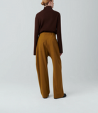 STUDIO NICHOLSON<br> スタジオニコルソン<br>"MEYER"<BR>SNW-982<BR>PANTS ZIP FRONT ROUND LEG PANTS<BR>STRETCH TPOP WOOL<br>【WOMEN'S】