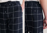 30% OFF SALE<br>A KIND OF GUISE <BR> アカインドオブガイズ <br>SAMURAI TROUSERS  <BR>ウエストシャーリングイージーパンツ<BR> MIDNIGHT BLACK CHECK<BR> 【205 823】AKOG【MEN'S】